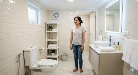 toilet bersih setelah pekerjaan penyedotan